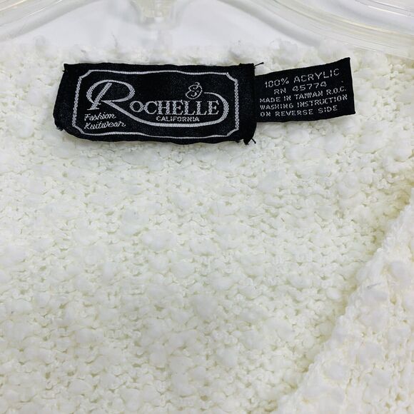 VTG POPCORN BALLS ROCHELLE CALIFORNIA LIGHT SWEATER WOMEN Polka Dot Sz M Retro - Picture 4 of 4